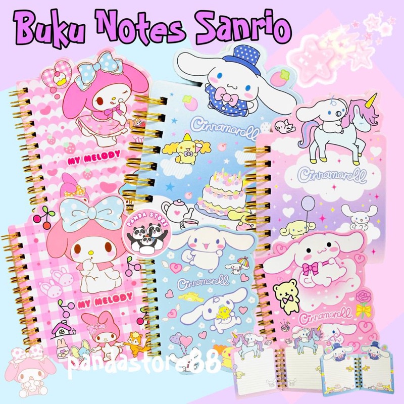 

Buku Notes Sanrio Premium Quality Cinnamonroll Kuromi Melody