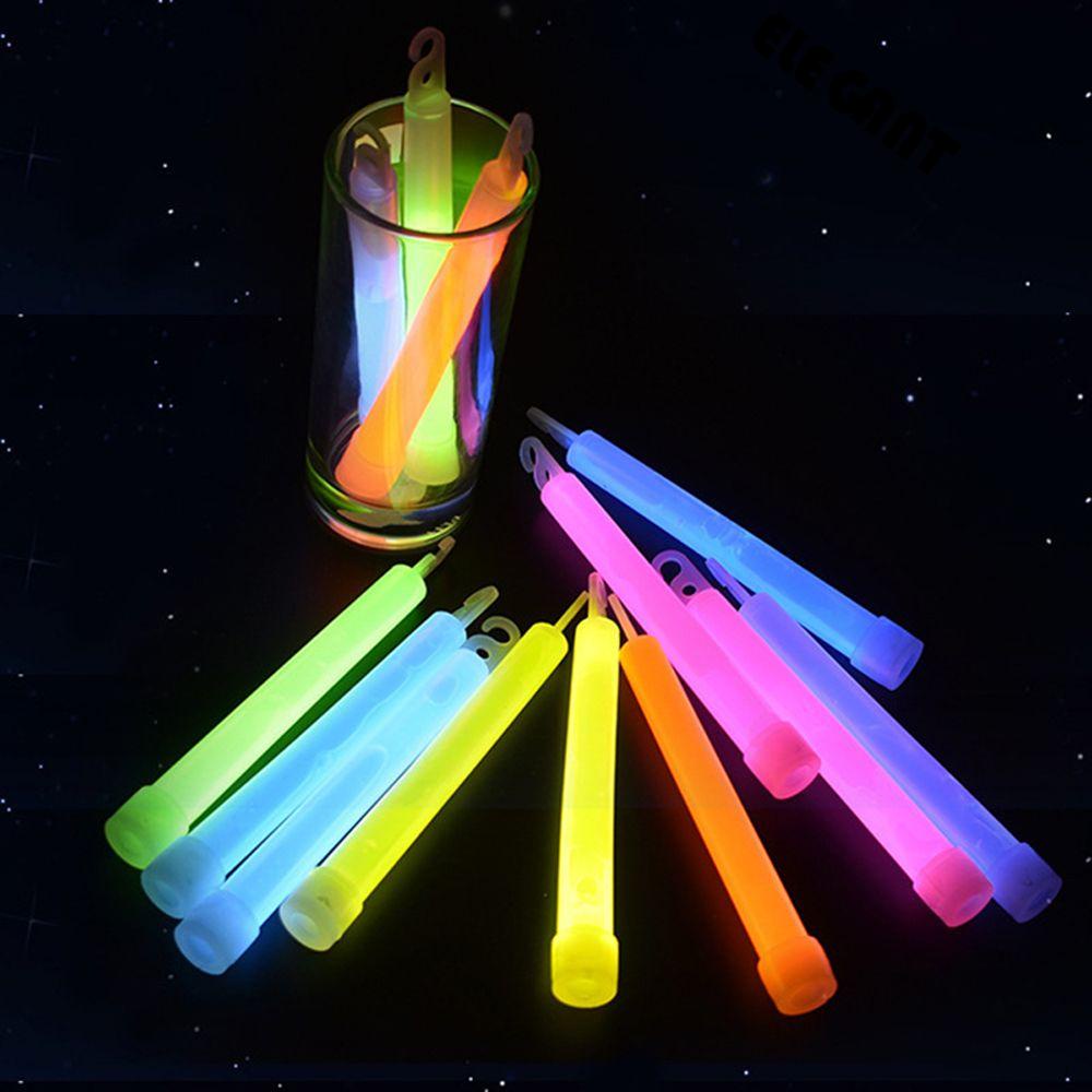 【 ELEGANT 】 Glow Stik Anak Hadiah Warna Warni SOS Kimia Fluorescence Tahan Air Terang Glow Sticks Glow In The Dark Super Terang Alat Outdoor Memancing Pencahayaan