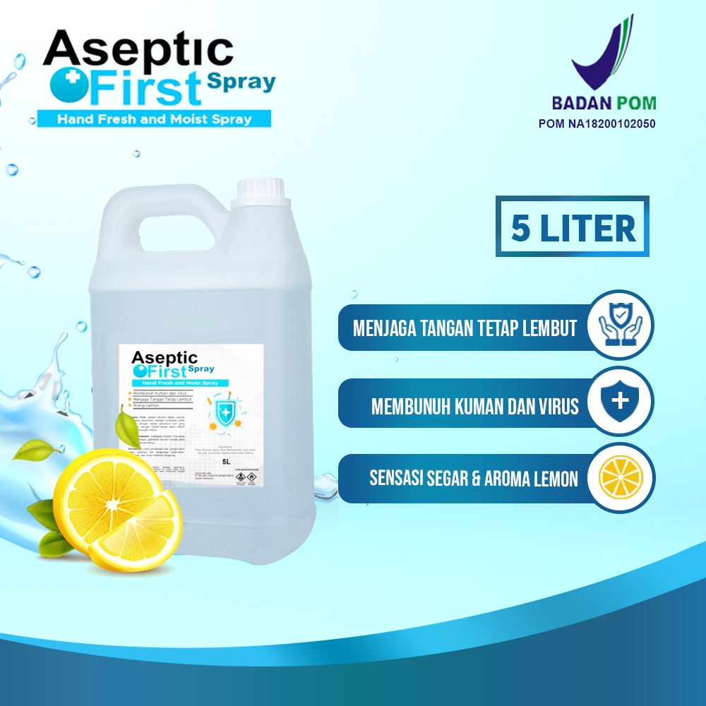 Aseptic First Hand Sanitizer Gel 5L / Hand Sanitizer Gel 5 Liter