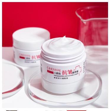 [BPOM] CINDYNAL Hexapeptide Krim Pemutih dan Pelembab Wajah Anti Kerut Memudarkan Keriput Muka dan Garis-garis Halus Mengencangkan Kulit Sampai Putih Meronah Glowing
