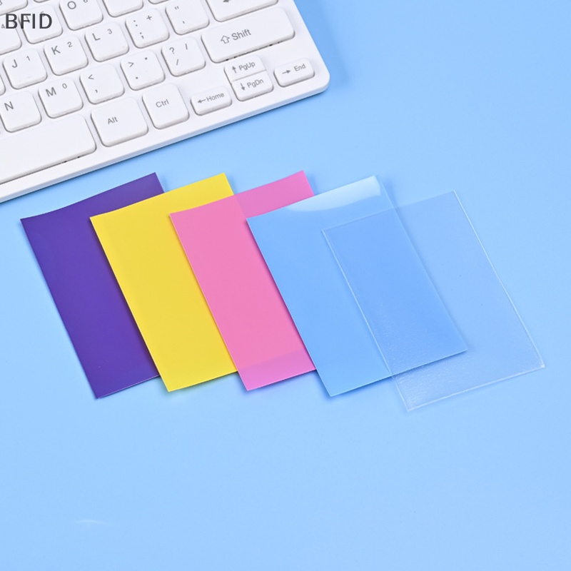 [BFID] 50pcs /set Pelindung Pelindung Kartu Transparan Pemegang Kartu Tarot Lengan Pelindung Lengan Pemegang Untuk Kartu Baseball Kartu Olahraga [ID]