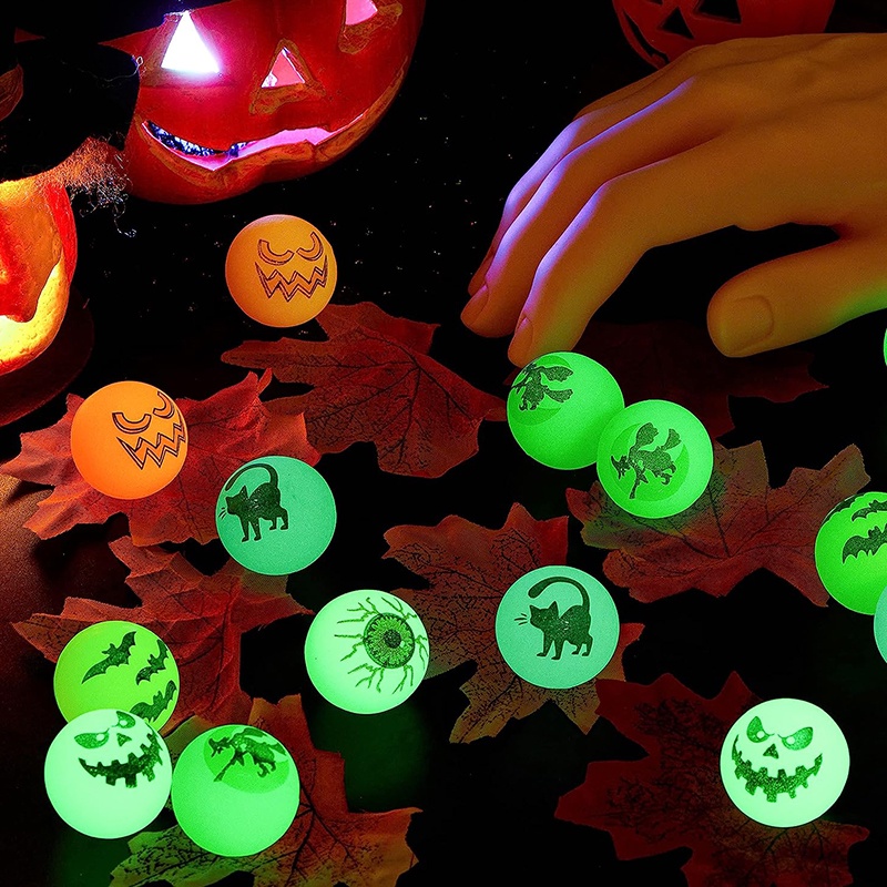 [Harga Grosir]32mm Halloween Mengerikan Bola Goyang/Luminous Horror Witch Spiders Bola Mata Bounce Rubber Ball/Anak Lucu Bola Jumping/Perlengkapan Dekorasi Pestahalloween