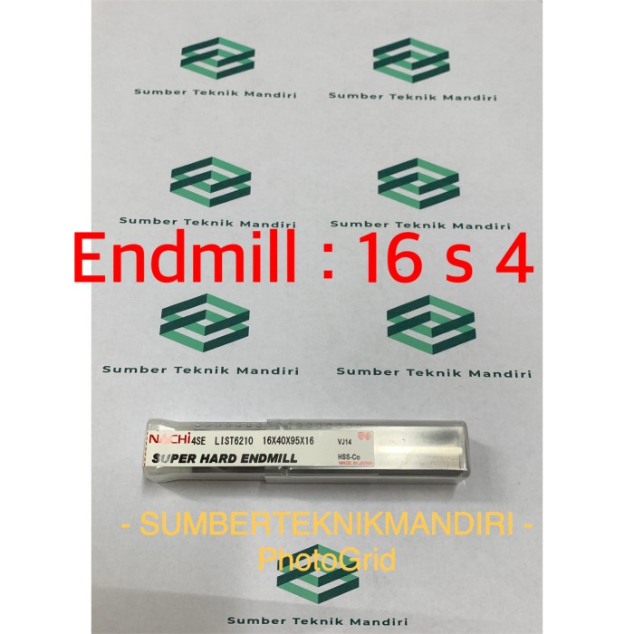 NACHI SUPER HARD ENDMILL 16 MM MATA 4 / MATA BOR ENDMILL NACHI 16MM S4