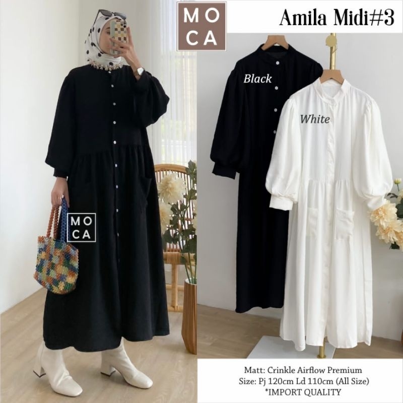 AMILA MIDI #3 ORI MOCA | Ld110 Crinkle Airflow Premium