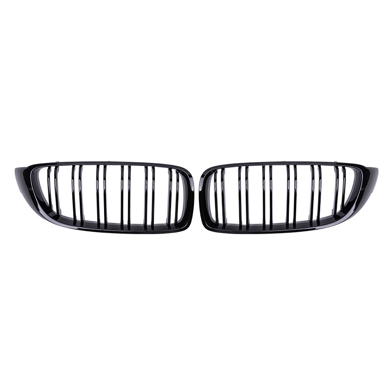 BMW Gloss Hitam Double Slat Grill Depan untuk BMW 4 Series F32 F33 F36 M3 F80 M4 F82 12-18 Suku Cadang Mobil