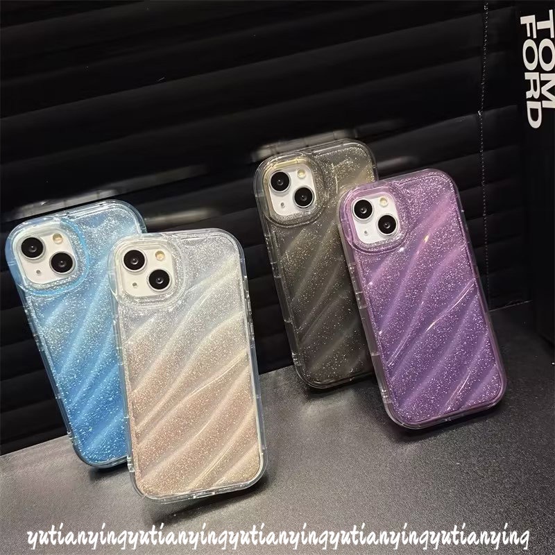 Creative Gradation Laser Card Simple Soft Tpu Case Compatible For IPhone 11 14 12 13 Pro Max 7Plus XR X XS MAX 6 8 6S 7 Plus SE 2020 3D Stereo Corrugation Pattern Solid Color Cover