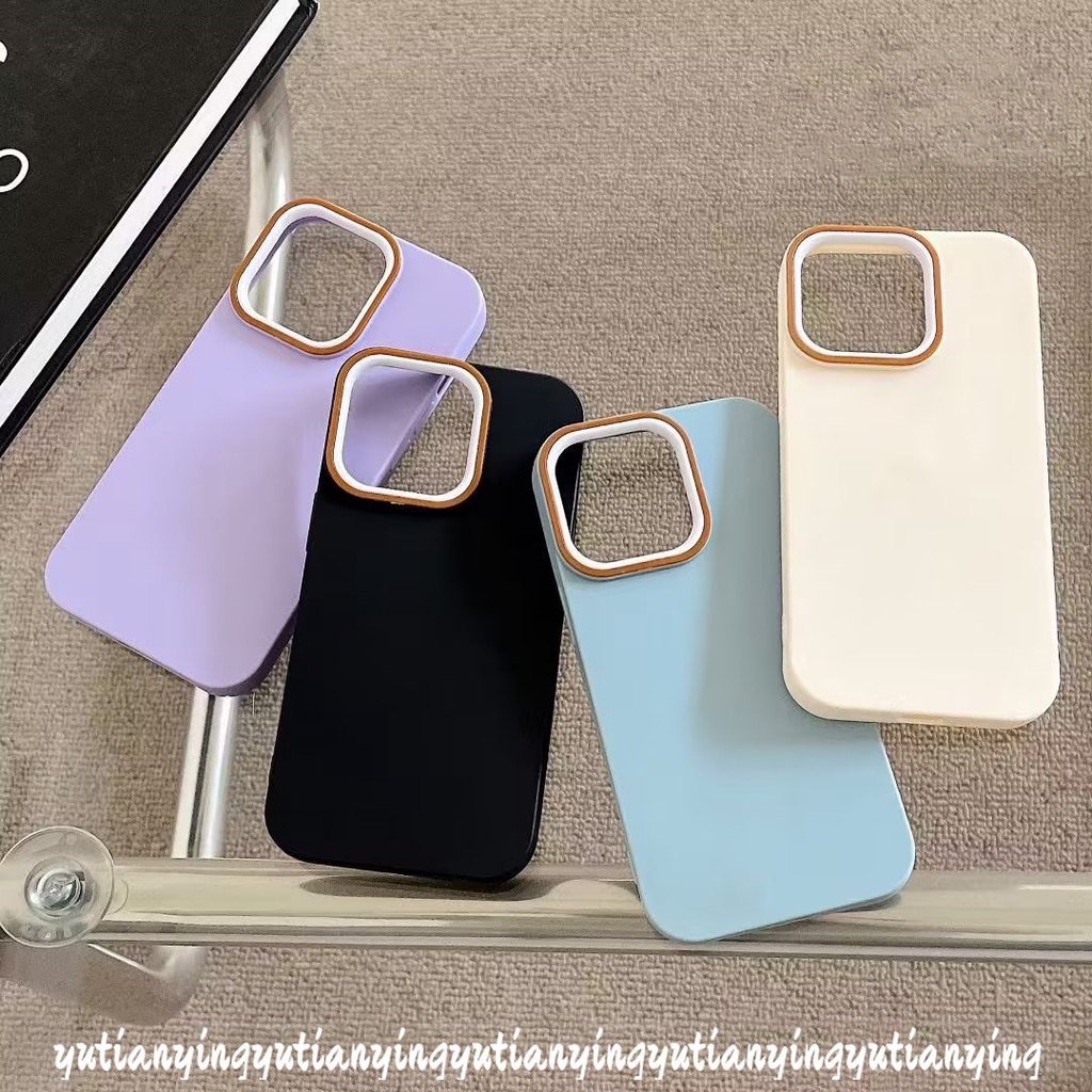 Camera Protective Solid Color Simple Case Compatible for IPhone 7 6S 8 6 Plus 11 14 12 13 Pro Max XR X XS MAX 7Plus 8Plus SE 2020 Luxury Thicken Candy Color Shockproof Cover