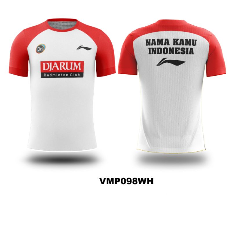 Kaos Jersey Badminton Bulutangkis PB Djarum Kustom Fullprint VMP098