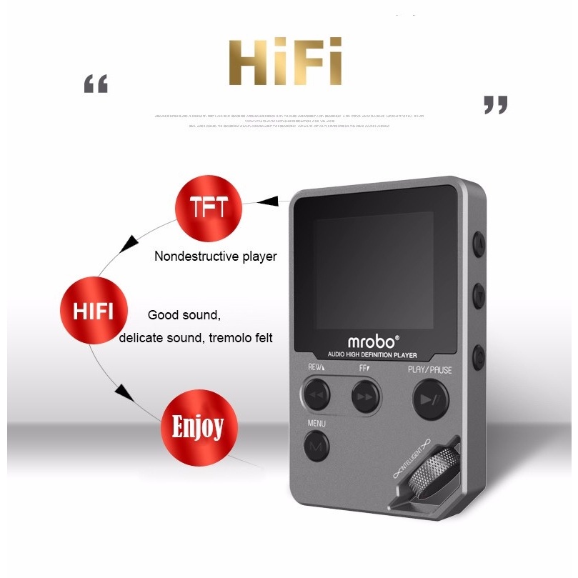 MROBO C5 8GB - MP3 MP4 Digital Audio Player Lossless HD FLAC