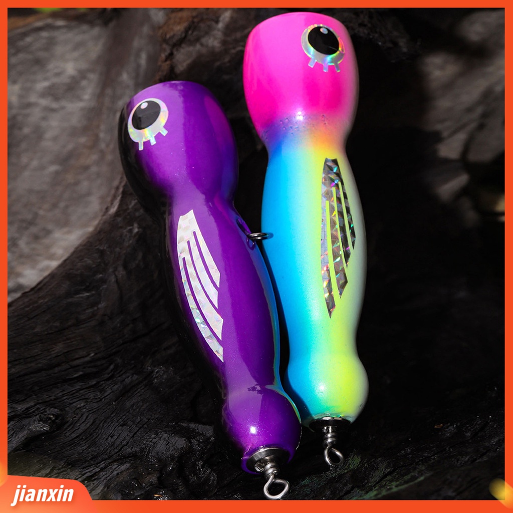 (In Stock) 17cm /115g Umpan Pancing Kayu Kait Tajam Warna-Warni Lukisan Perahu Laut Dalam Memancing Gelombang Besar Panjat Palsu Popper Umpan Untuk Offshore