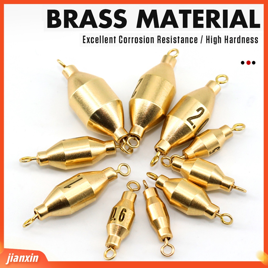 (In Stock) 10Pcs Barel Pancing Kokoh Tahan Korosi Tahan Lama Tahan Lama Pembobot Memancing Tahan Lama Peralatan Angling