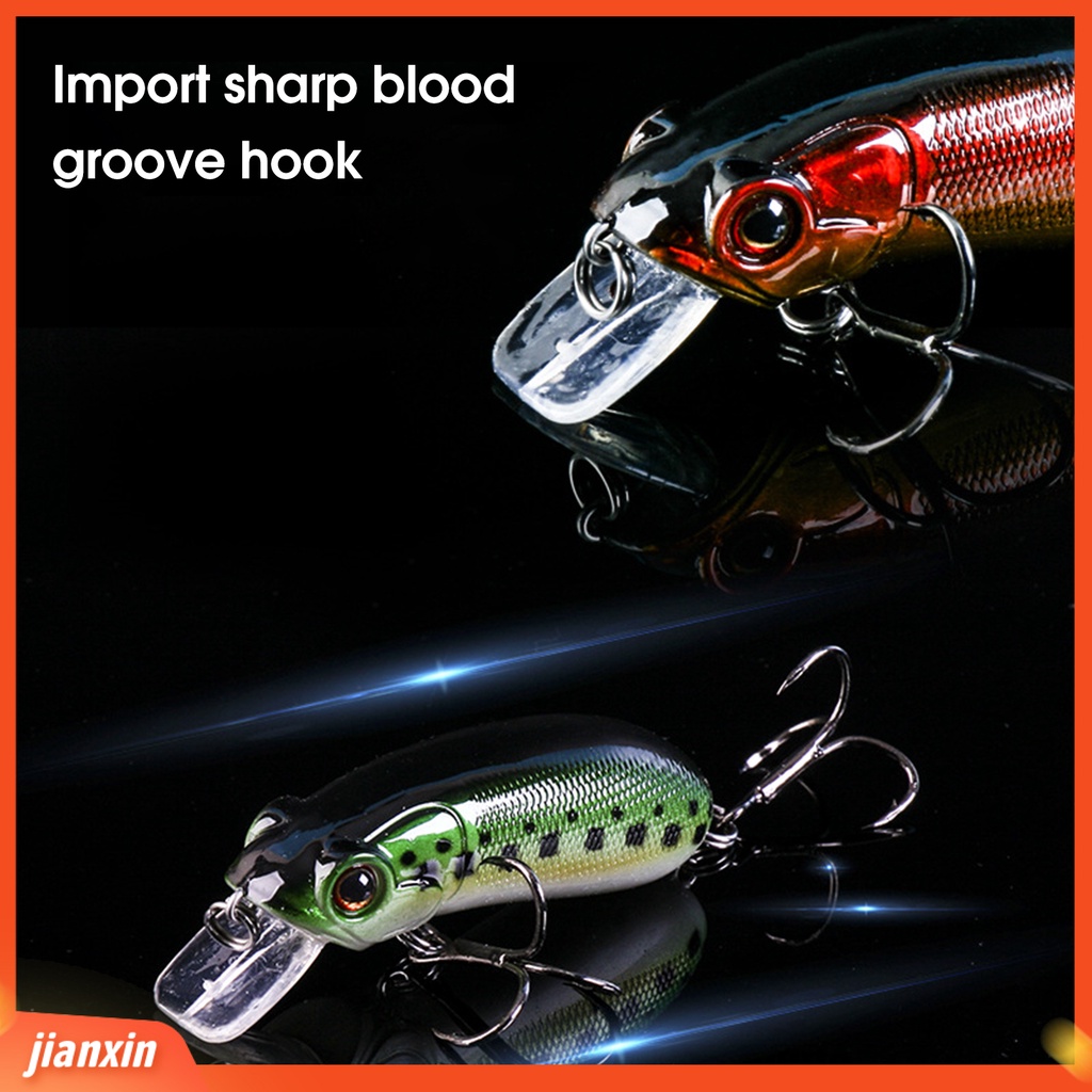 (In Stock) 6cm /10g Umpan Buatan Portabel Kait Darah Tajam Tembus Kuat Dapat Digunakan Kembali Compact Umpan Palsu Perlengkapan Memancing