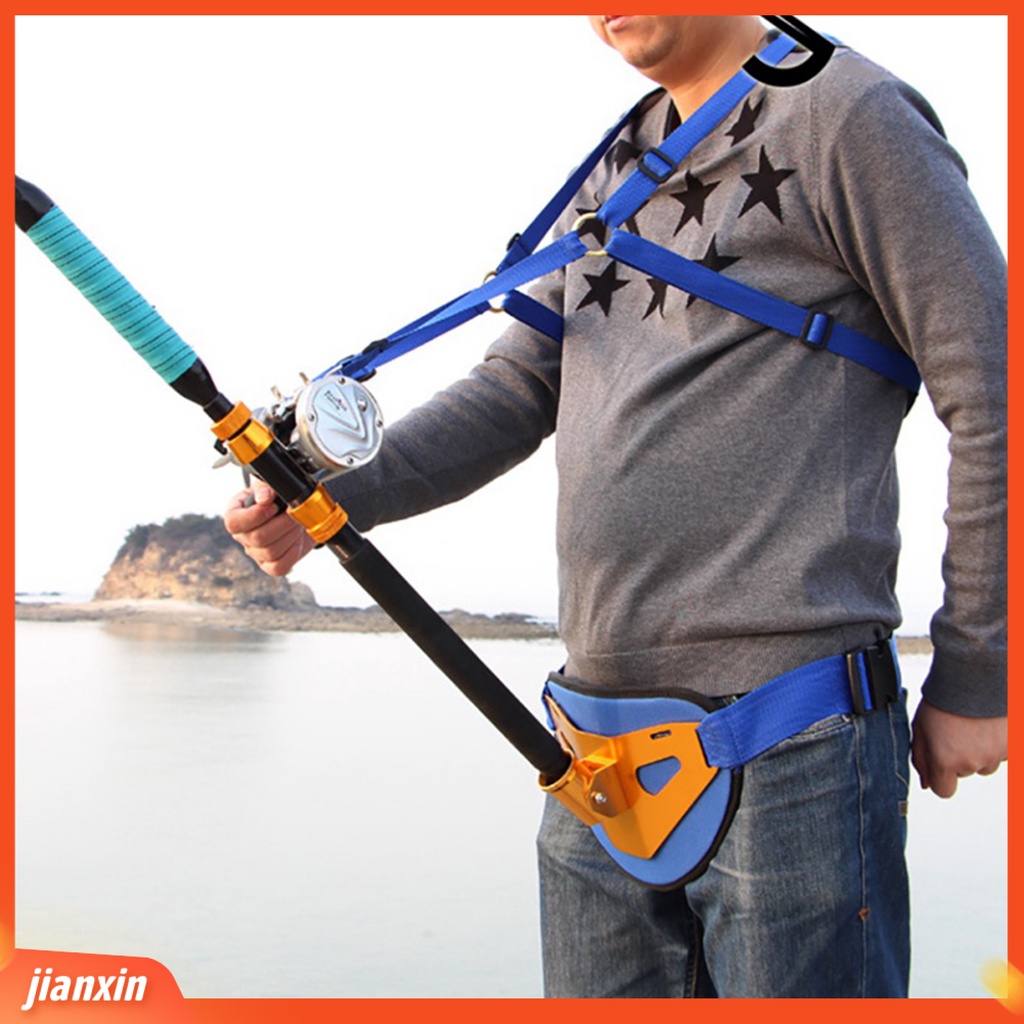 (In Stock) Penopang Pinggang Memancing Adjustable Pelindung Ringan Sabuk Pinggang Pancing Harness Rod Holder Untuk Angling
