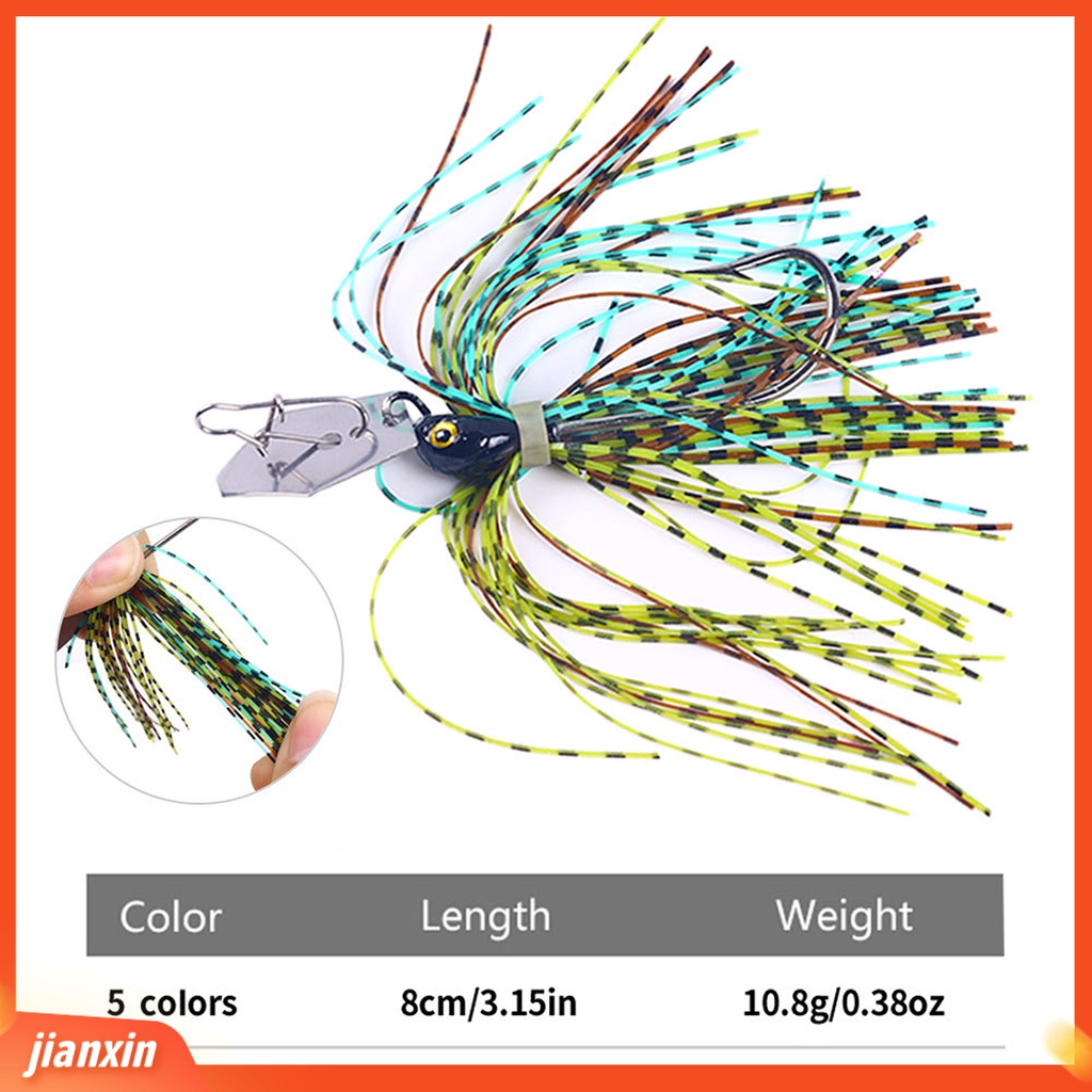 (In Stock) 8cm /10.8g Umpan Pancing Dengan Jenggot Warna Cerah Kait Tajam Kekuatan Tinggi Simulasi Tinggi Fishing Tackle Reusable Wobblers Lures Spinners Sendok Umpan Perlengkapan Memancing