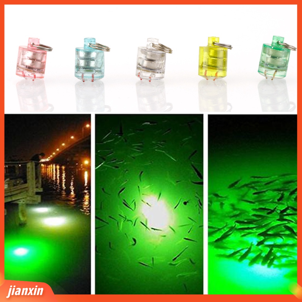 (In Stock) Lampu Perangkap Ikan Lampu Pancing Mini Silinder LED Tiga Warna Kedip Untuk Angling