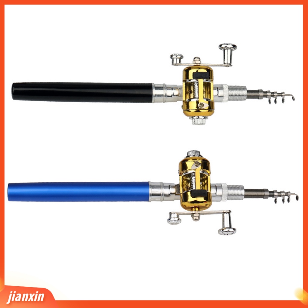 (In Stock) Tiang Teleskopik Portabel Bentuk Pulpen Dilipat Pancing Danau Sungai Dengan Roda Gulungan