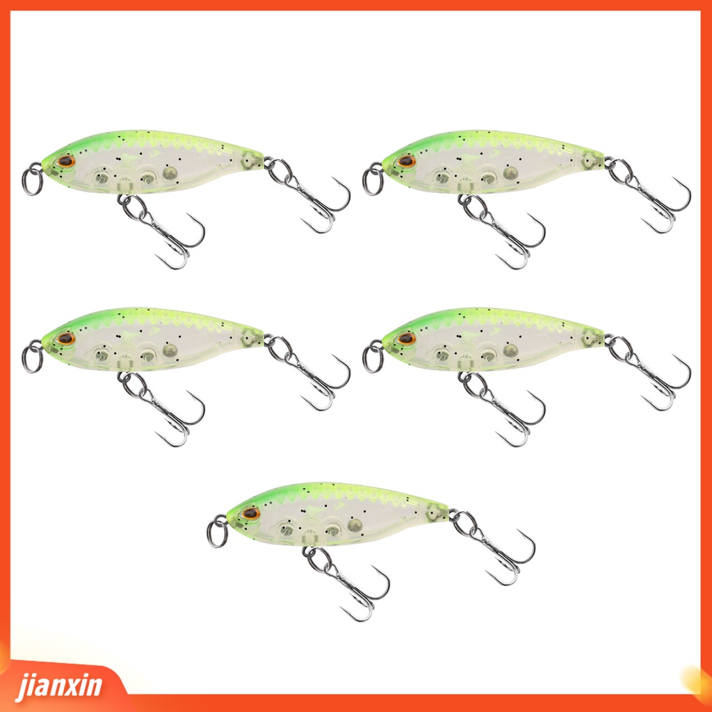 (In Stock) 5Pcs /Set 4.5cm Bionic Fake Lure Umpan Pancing Buatan Dengan Kait Treble Tajam