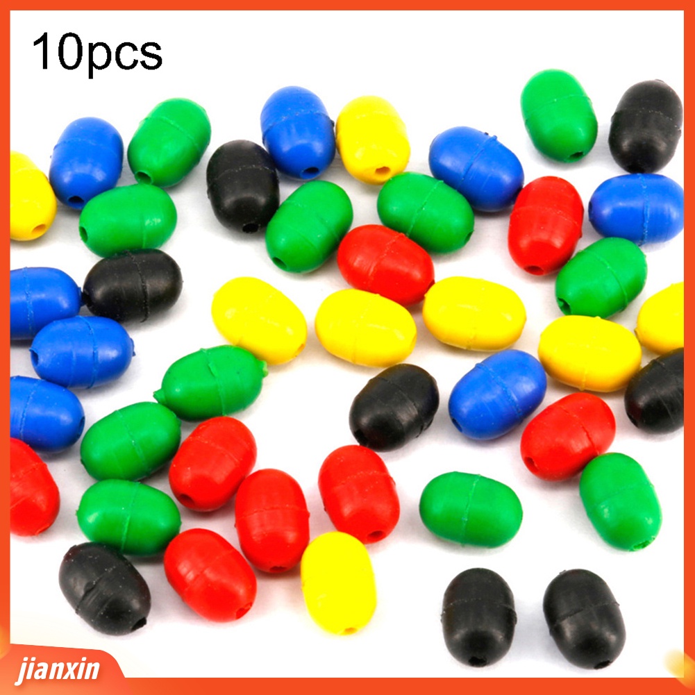 (In Stock) 10 Pcs Karet Oval Kerucut Memancing Space Beans Manik-Manik Mengambang Aksesoris Ikan