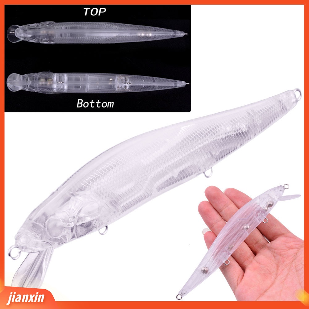 (In Stock) 5Pcs 14cm 19.7g Buatan Tidak Dicat DIY Crankbait Memancing Umpan Ikan Alat