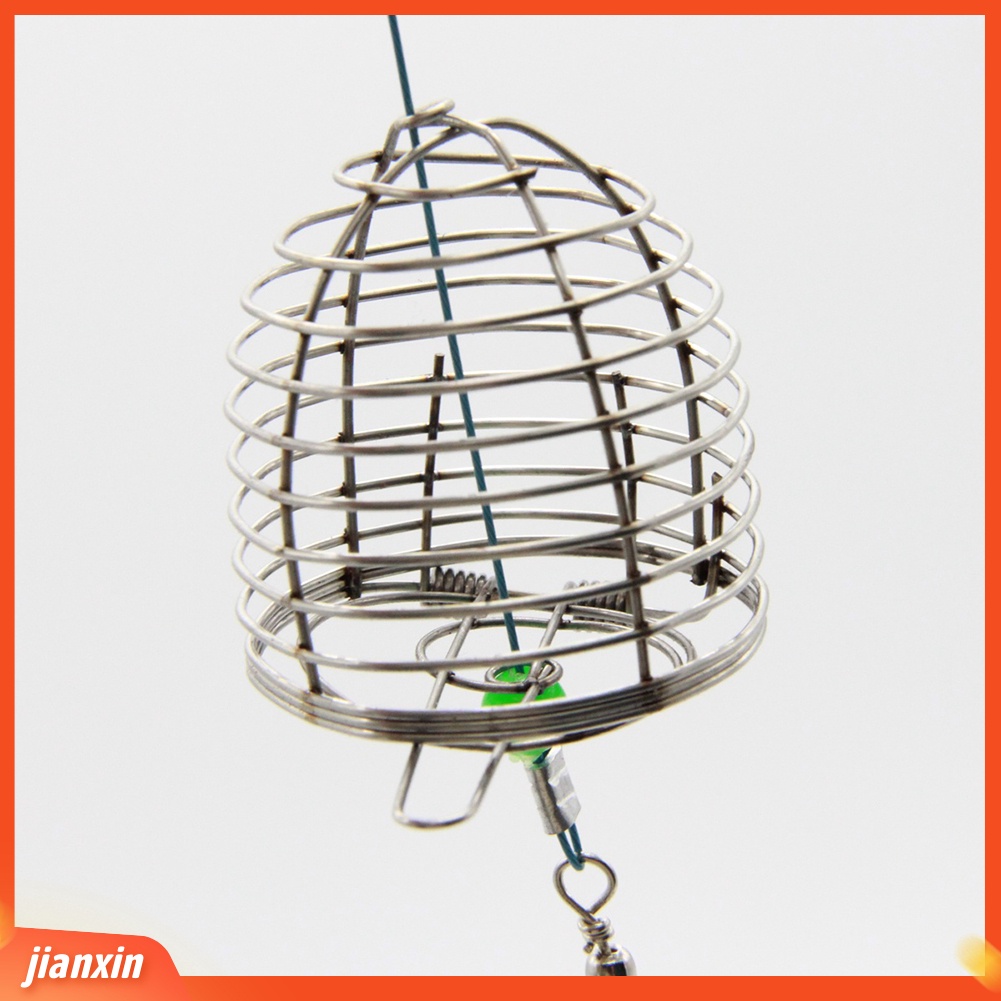 (In Stock) 5Pcs Keranjang Tempat Pancing Bahan Stainless Steel Fish Lure Cage Trap Umpan Feeder