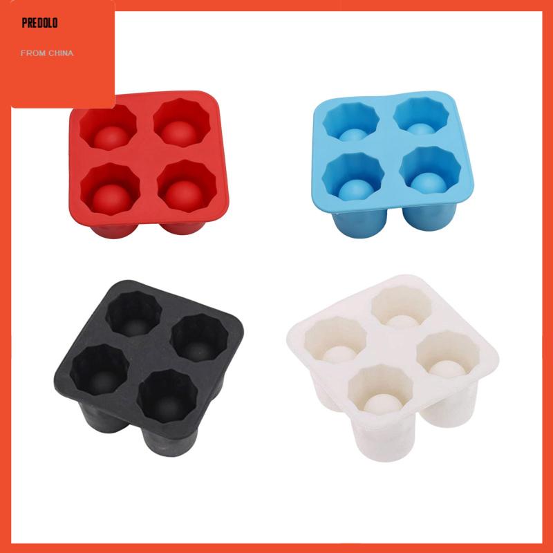 [Predolo] Alat Minum Es 4lubang Untuk Keluarga Dan Teman Reusable Ice Tray