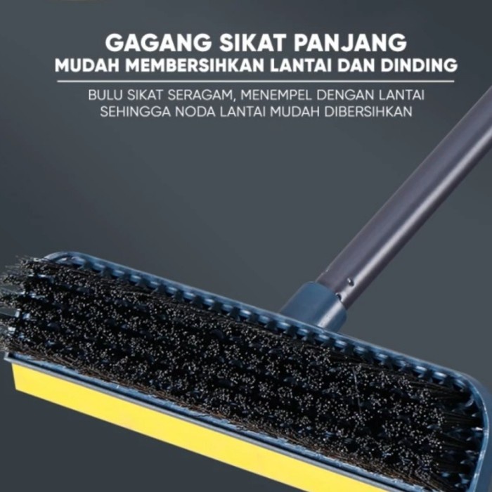 D88 Sikat Dorong Lantai/Toilet 3in1 Toilet Brush with Pinset &amp; Wiper