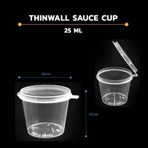 CUP SAUCE VICTORY 25ML DUS/WADAH SAMBALPLASTIK/CUP SAMBAL/PLASTIK CUP 25 ML