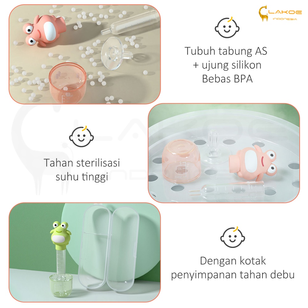 Lakoe Pipet Tetes Obat Bayi Baby Medicine Feeder Alat Bantu Minum Obat Susu/Penyuap suntik bayi