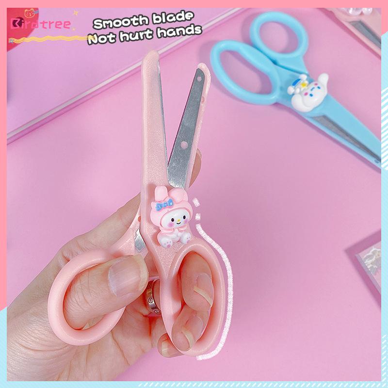 

[Ready❤️]Gunting Kartun Kreatif Gunting Keselamatan Kepala Bulat Pemotong Kertas Alat Tulis Buatan Tangan Siswa- BS