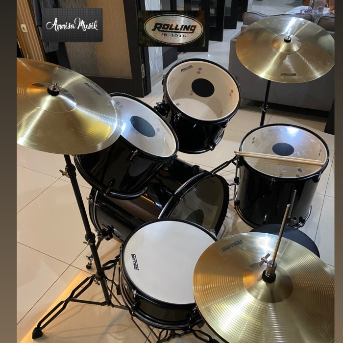 ✨READY✨ -Drum Set Rolling JB1016, Rolling JB 1016, JB-1016 - Black sparkle