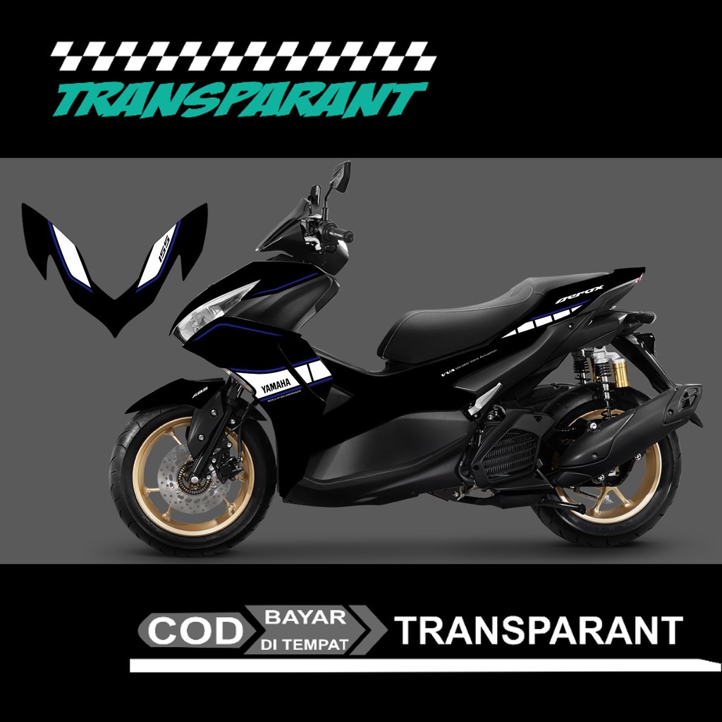 STRIPING STICKER ALL NEW AEROX CONNECTED NVX 155 WORLD GP 60TH ANNIVERSARY LIVERY striping transpara