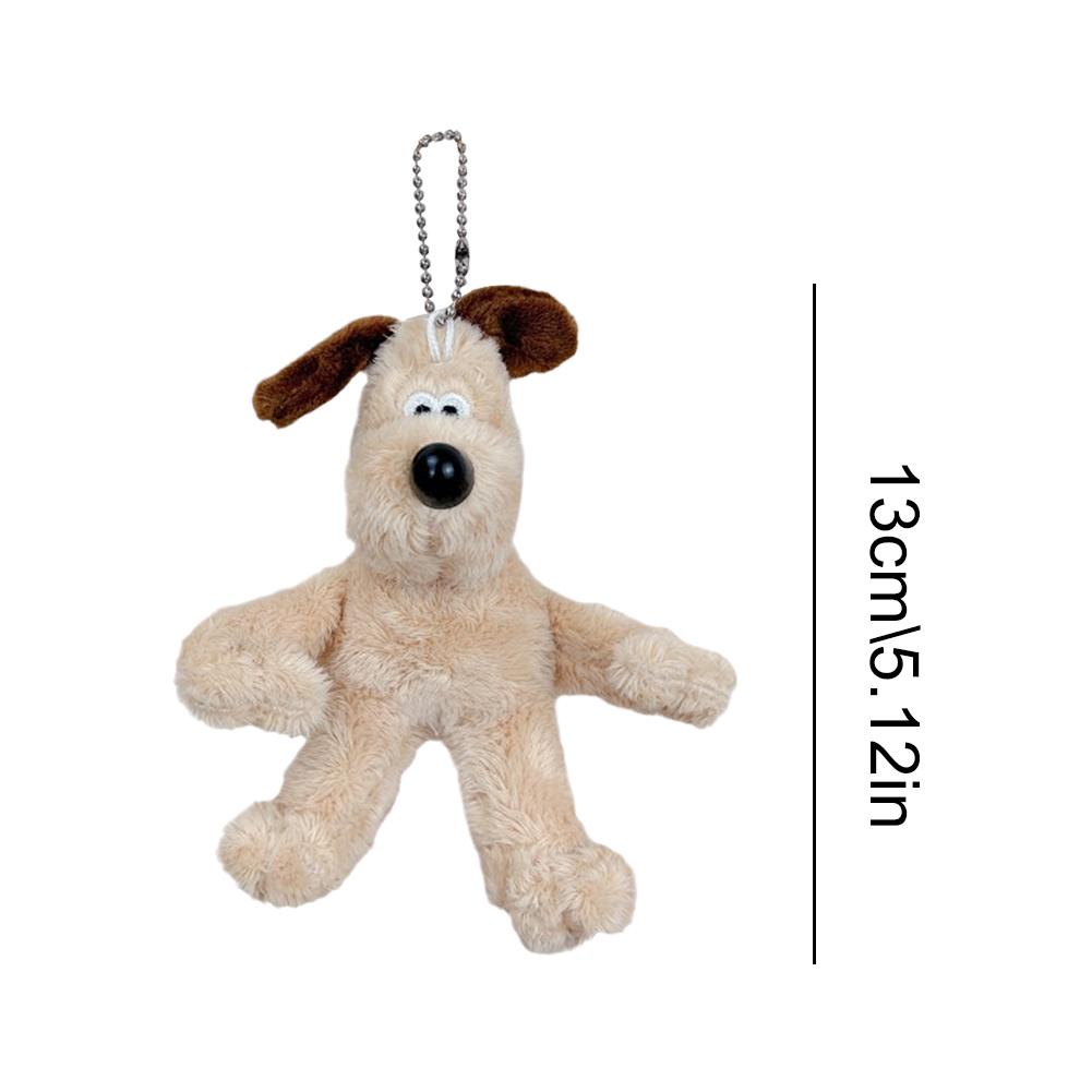 Headmaster Dog Plush Toy Keychain Boneka Anjing Lucu Mewah Ornamen Anak Tas Sekolah Mainan R8V3