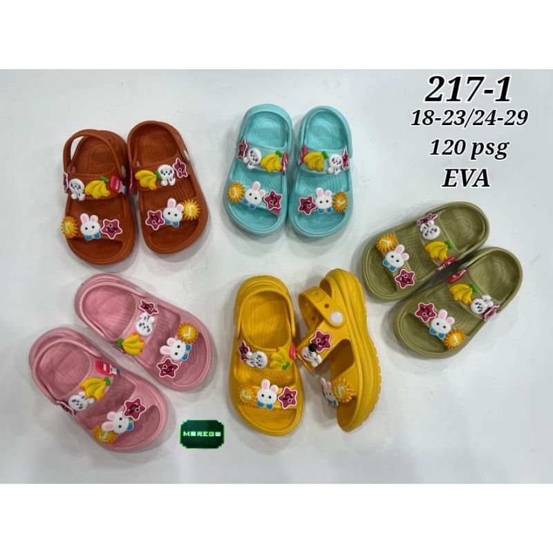SLEMPANG MOREGO CARAKTER 217-1 ANAK CEWEK // SANDAL ANAK MOTIF
