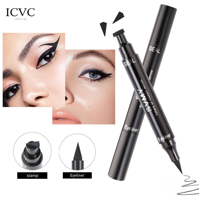 New Eyeliner Stamp 2 In 1 Waterproof Liquid Eyeliner Pensil Waterproof 872 Lameila SVMY