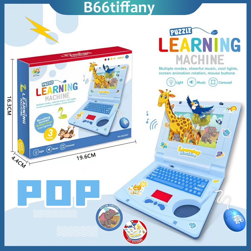 B66 Mainan Laptop Anak Alat Bantu Belajar Learning Machine Notebook Laptop Mainan Edukasi Anak Laptop Mainan Mini