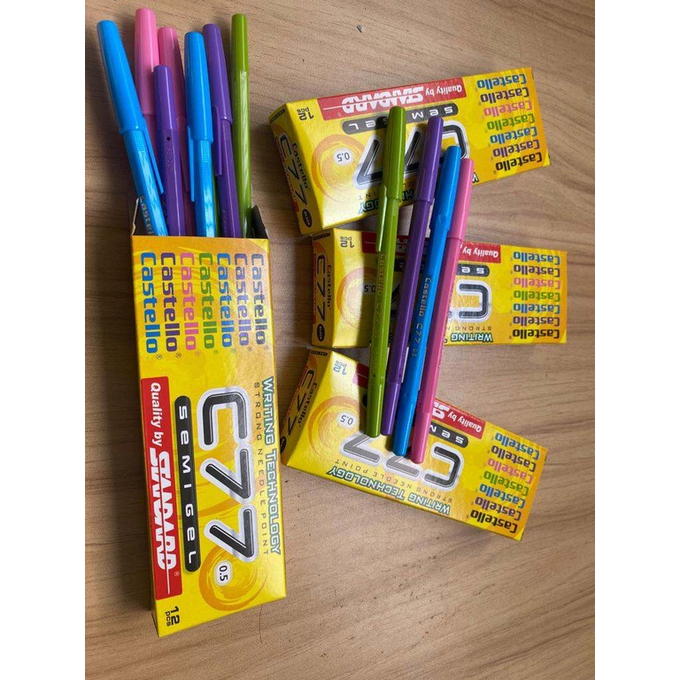 

BOLPOINT STANDART CASTELLLO C77 || PULPEN MURAH || SEMI GEL 3