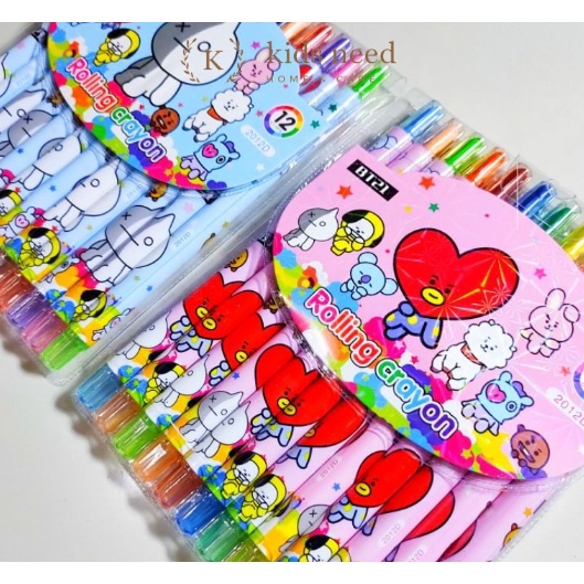 

Rolling CRAYON PUTAR Krayon Alat Pensil Warna karakter oil pastel 12 warna stationary 3 3