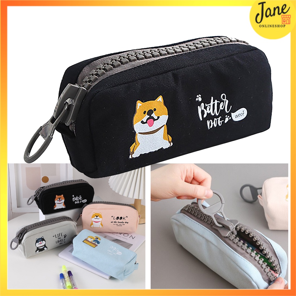 

Tempat Pensil Canvas Kartun Better Dog Resleting Besar Kostak ATK Stationary Case JCTP0046
