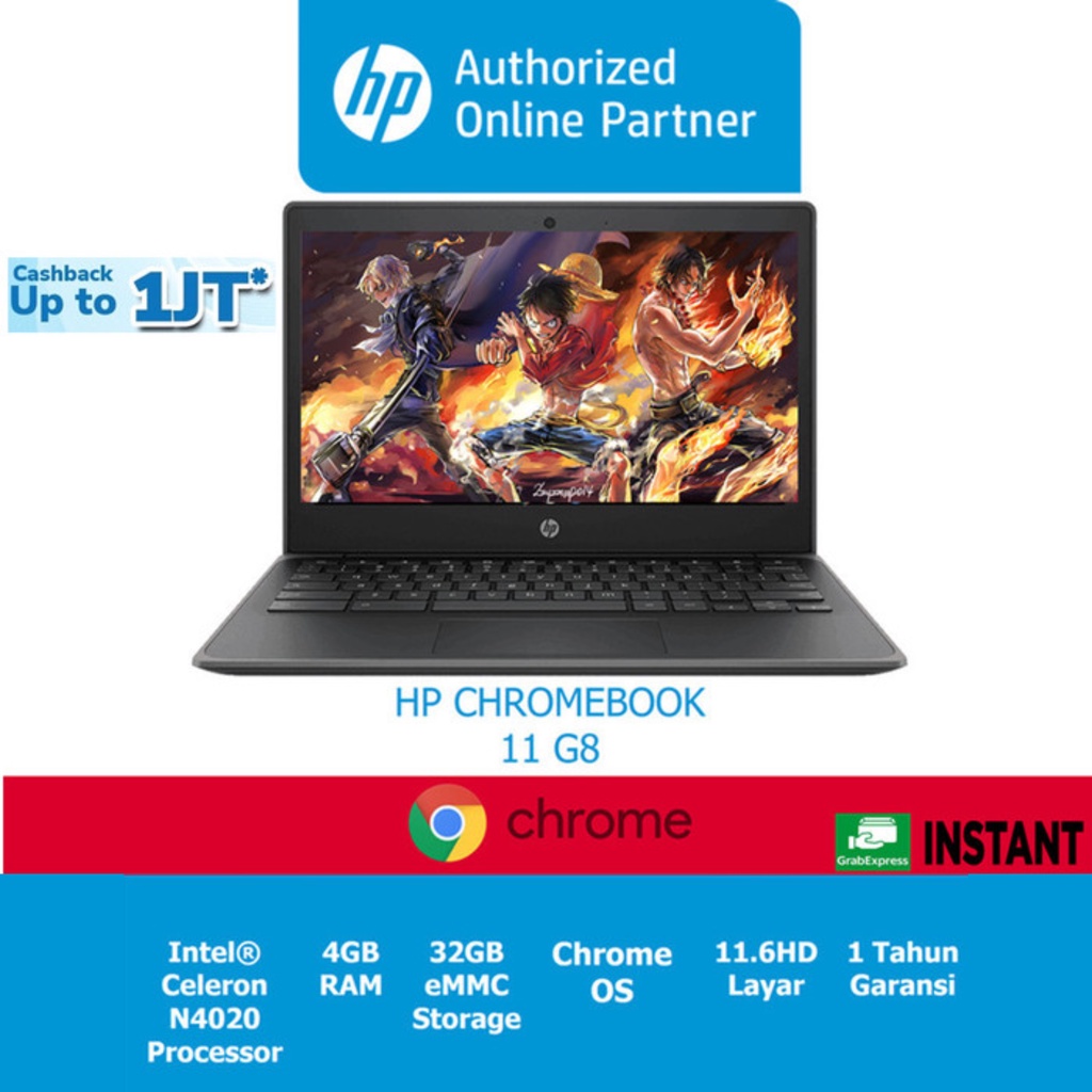 HP Chromebook 11 G8 | N4020 4GB 32GB 11.6HD Resmi