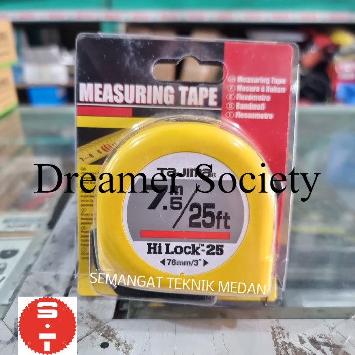 Berkualitas 7,5 7.5 M METERAN MEASUREMENT TAPE METER 7,5M 7.5M TAJIMA JEPANG JAPAN FGN679