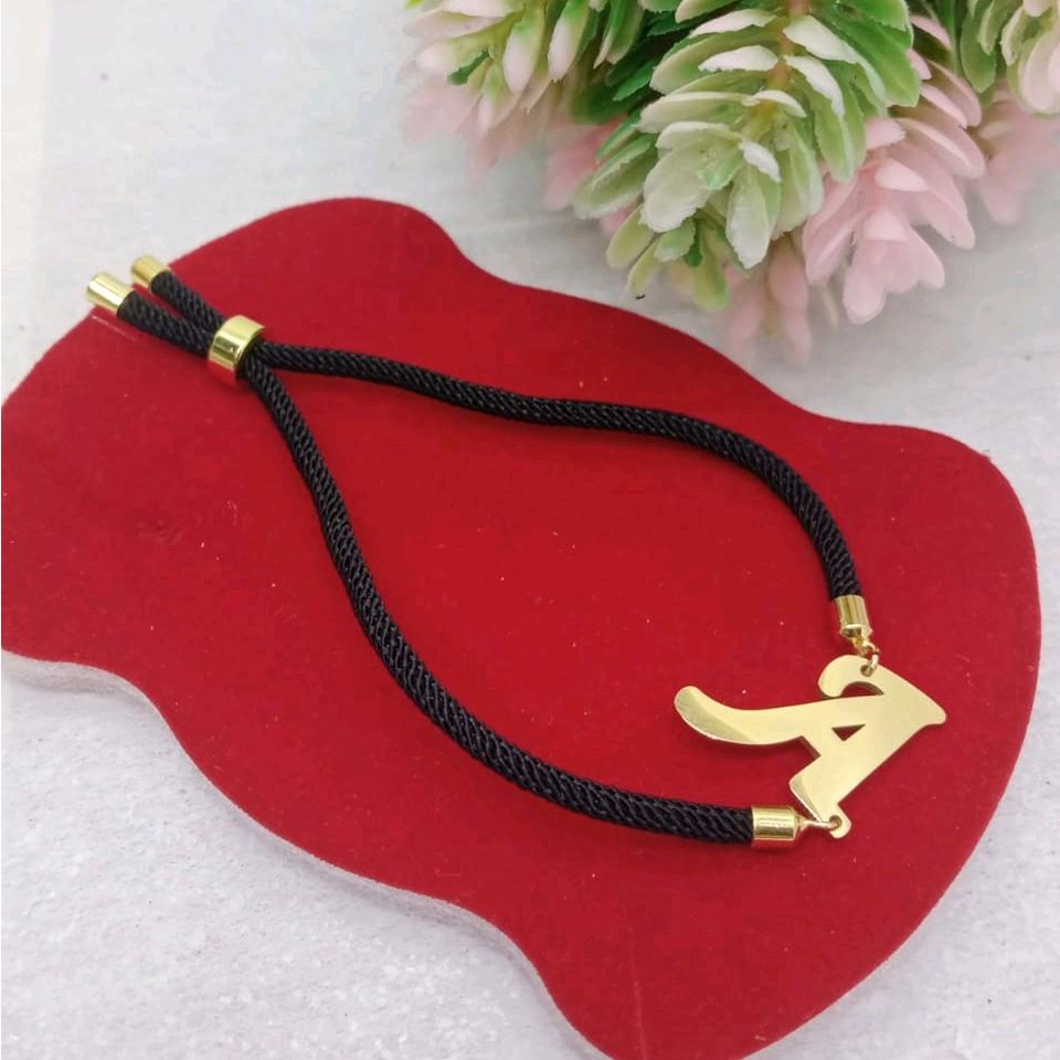 Gelang Serut Huruf Gelang Huruf Titanium