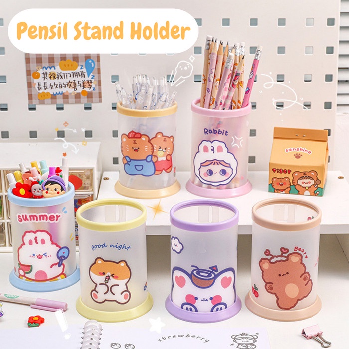 Kotak Pensil Pen Stand Holder Desk Organizer Tempat Make Up ST0070