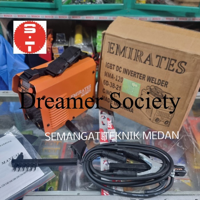 Berkualitas MMA120 MESIN TRAFO LAS IGBT WELDING MACHINE 900W 120A EMIRATES MMA 120 HBK609