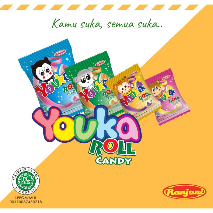 

YOUKA ROLL Candy Permen Ranjani 1 pack isi 20 pcs