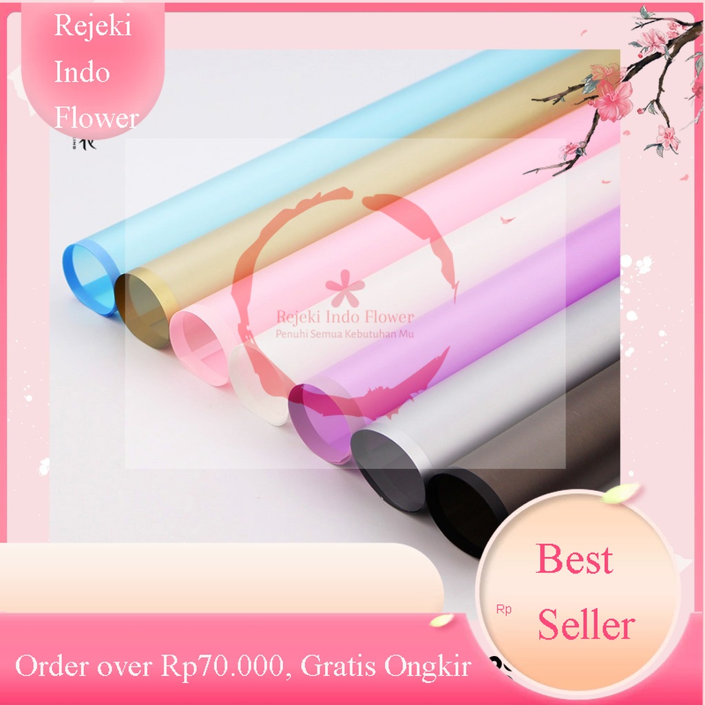 

[1 PAK / 1 PACK] REJEKI KERTAS BUNGA WM BINGKAI LINE COLOR PAK GROSIR FLOWER WRAPPING ECER SATUAN CELLOPHANE BUKET PAPER BISA CAMPUR WARNA WARNI