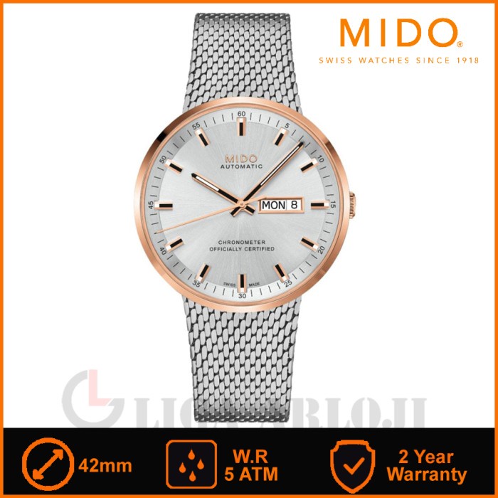 MIDO M031.631.21.031.00 Commander Icone - Jam Tangan Pria Automatic