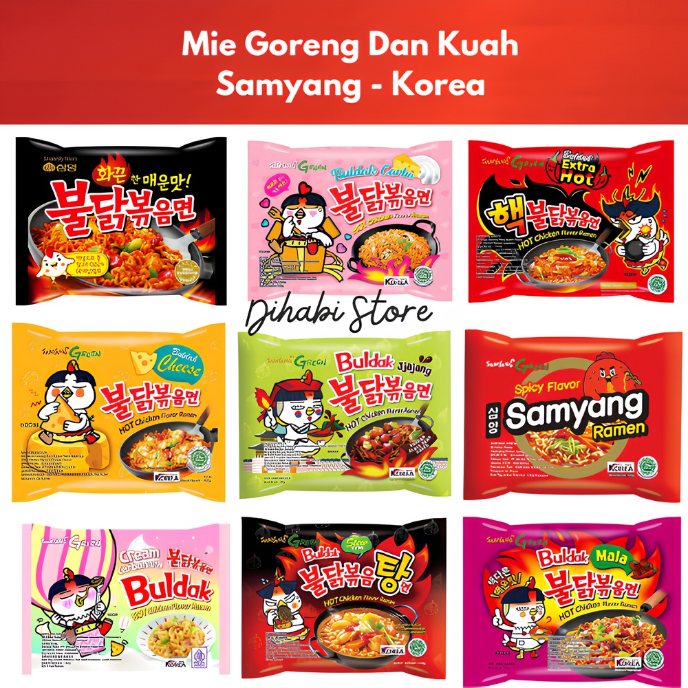 

[ CUCI GUDANG ] Samyang Mie Instan Hot Chicken Ramen Original , Buldak Carbonara , Extra Hot , Cheese , Jjajang , Ramen , Korea Expired Bulan Februari 2024 MURAH BANGET!!!