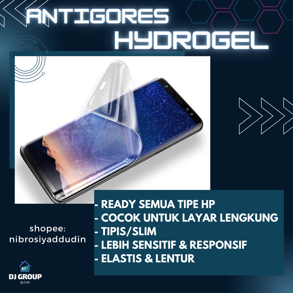Anti Gores Hydrogel Screen Protector Universal Itel Vision 1 2 3 A33 A36 A46 A48 A55 A56 P32 P37 S12