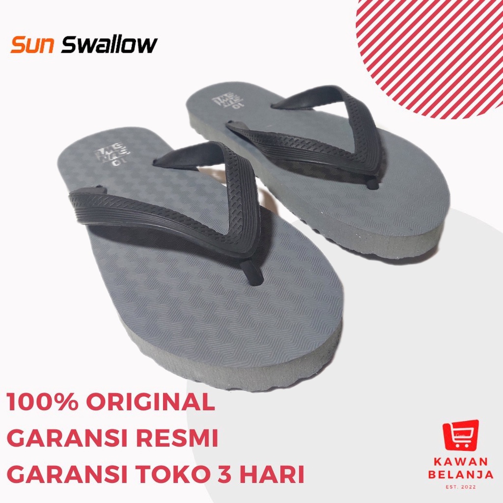 Sandal Jepit Karet Pria Sun Swallow Milan Karet Tebal Ukuran Besar