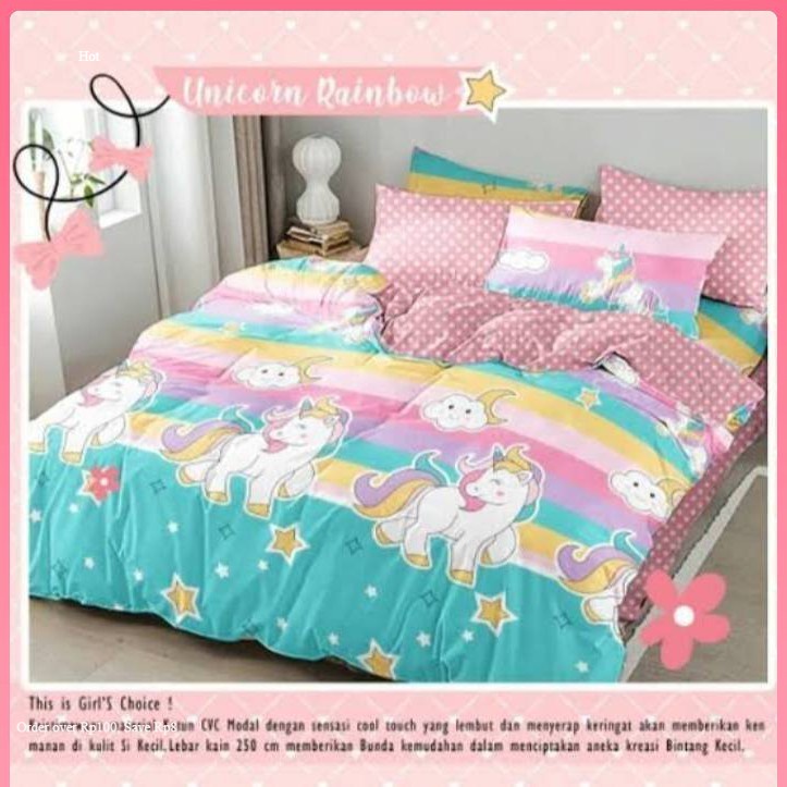 Sprei Unicorn Rainbow